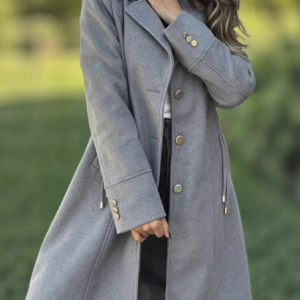 Women Spring/Fall Outerwear Casual Plain Long Sleeve Shawl Collar Jacket, Outerwear, color:Gray|size:3XL, catalog Noracora shop