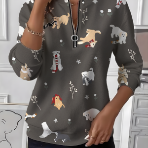 Vintage Crew Neck Animal Sweatshirt, Sweaters, color:Color3|size:XXL, catalog Noracora shop