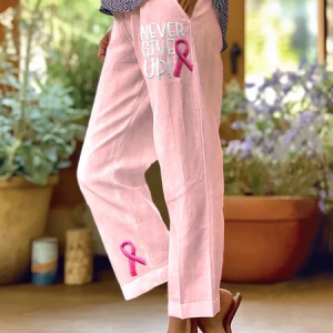 Women Floral Long Pants Casual Spring/Fall Trousers, Pants, color:Pink|size:5XL, catalog Noracora shop