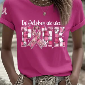 Vintage Text Letters Crew Neck Short Sleeve T-shirt, T-shirts, color:Rose Red|size:4XL, catalog Noracora shop