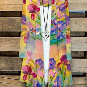 Women Floral Spring/Fall Cover-up Casual Lightweight Cardigan, JustFashionNow Cardigans, color:Yellow|size:4XL,
