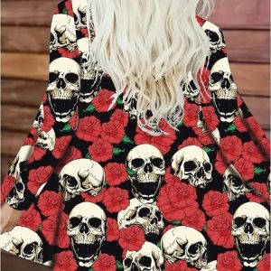 Women Spring/Fall Outerwear Vintage Floral Long Sleeve V Neck Jacket, Cardigans, color:As Picture|size:4XL, catalog Noracora shop