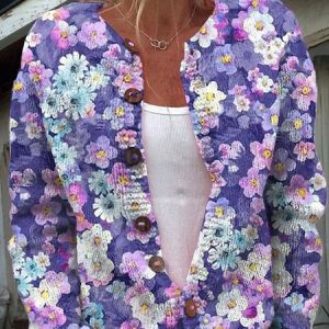 Women Wool/Knitting Halloween Long Sleeve Comfy Casual Cardigan, Cardigans, color:As Picture|size:4XL, catalog Noracora shop