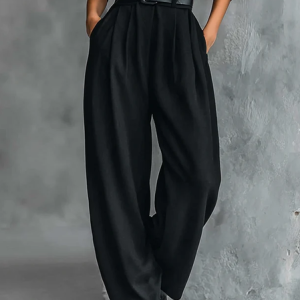 Urban Plain Fashion Pants No Belt, Pants, color:Black|size:XXL, Stylewe