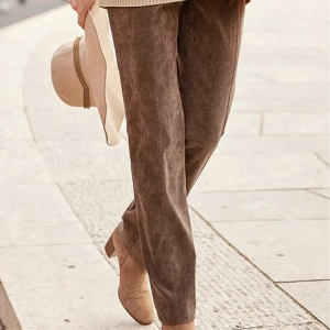 Women Plain Long Pants Vintage Spring/Fall Trousers, Pants, color:Caramel|size:XXL, catalog Noracora shop
