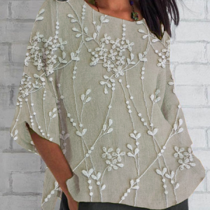 Women Floral Half Sleeve Tee T-shirt Crew Neck Casual Summer Top, JustFashionNow T-Shirts, color:As Picture|size:5XL,