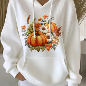 Casual Hoodie Floral Hoodie Printing, Hoodies & Sweatshirts, color:White|size:4XL, catalog Noracora shop