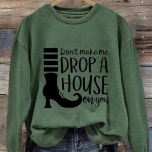 Vintage Crew Neck Halloween Sweatshirt, Hoodies & Sweatshirts, color:Green|size:4XL, catalog Noracora shop