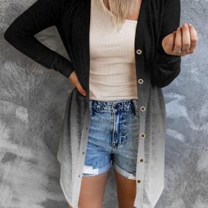 Women Geometric Spring/Fall Cover-up Sexy Printing Lightweight Cardigan, JustFashionNow Cardigans, color:Color8|size:XXL,