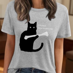 Vintage Painting Crew Neck Short Sleeve T-shirt, T-shirts, color:Gray|size:5XL, catalog Noracora shop
