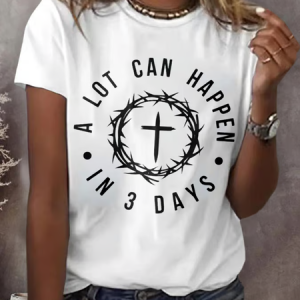 Casual Cross Crew Neck Short Sleeve T-shirt, T-shirts, color:White|size:XXL, catalog Noracora shop