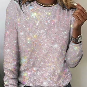 Vintage Psychedelic Art Crew Neck Long Sleeve T-shirt, T-shirts, color:As Picture|size:4XL, catalog Noracora shop