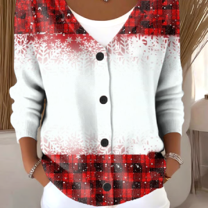 Women Gradient Pattern Long Sleeve Comfy Vintage Cardigan, Cardigans, color:Color2|size:5XL, catalog Noracora shop