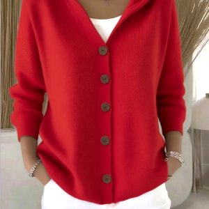 Women Floral Long Sleeve Hoodie Casual Spring/Fall Cardigan Outerwear, JustFashionNow Cardigans, color:Red|size:4XL,