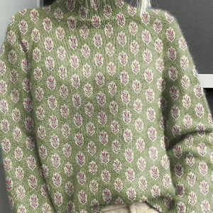 Women Floral Long Sleeve Comfy Vintage Printing Sweater, Sweaters, color:Green|size:4XL, catalog Noracora shop