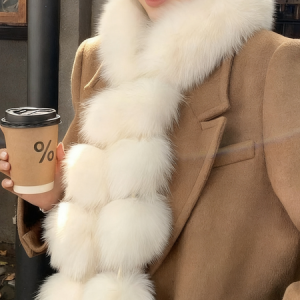 Light luxury shawl plush scarf, Scarves, color:Apricot|size:One-size, Stylewe