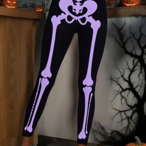 Women Halloween Vintage All Season Long Leggings, Leggings, color:Purple|size:XXL, catalog Noracora shop