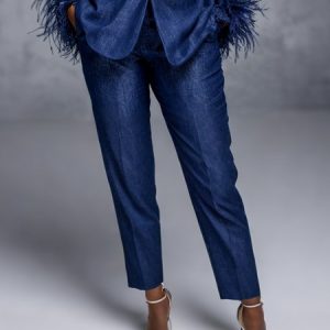 Faux Denim Urban Jeans, Jeans, color:Denim Blue|size:XXL, Stylewe