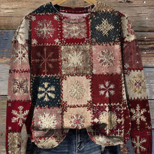 Casual Crew Neck Christmas Sweatshirt Printing, Sweaters, color:Red|size:XXL, catalog Noracora shop