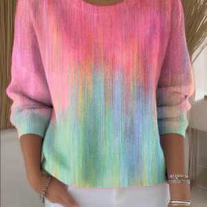 Women Cotton Striped Long Sleeve Comfy Vintage Sweater, Sweaters, color:As Picture|size:4XL, catalog Noracora shop