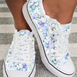 Lightweight Breathable Blue Floral Sneakers Espadrilles, Sneakers&Athletic, color:As Picture|size:43, catalog Noracora shop