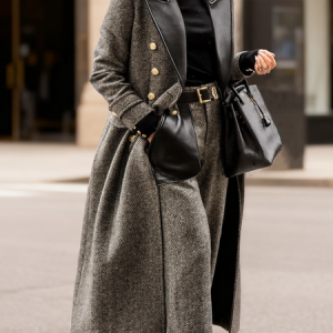 Urban Split Joint Plain Lapel Collar Coat, Coats, color:Gray|size:XXL, Stylewe