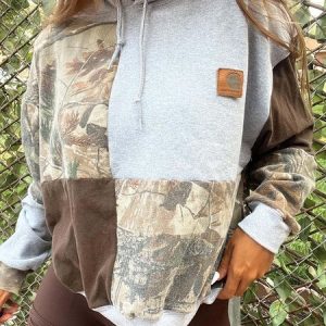 Vintage Hoodie Geometric Sweatshirt Printing, Hoodies & Sweatshirts, color:Light Gray|size:5XL, catalog Noracora shop