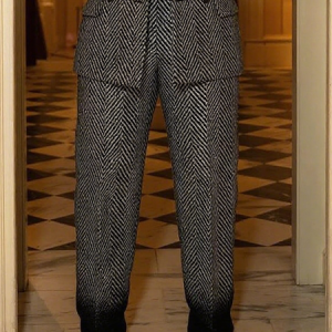 Urban Striped Straight Pants, Pants, color:Gray|size:XXL, Stylewe