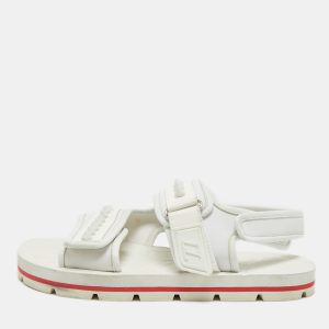 Christian Louboutin White Neoprene and Rubber Studs Slingback Sandals Size 40, Sandals - Luxury Closet catalog