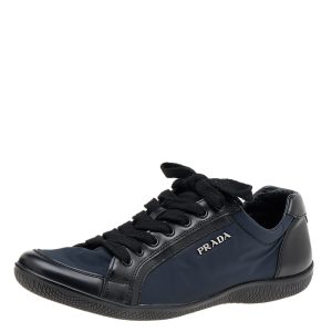Prada Sport Navy Blue/Black Nylon And Leather Low Top Sneakers Size 37, Athletic Shoes & Sneakers - Luxury Closet catalog