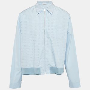 Prada Blue Studded Cotton Zip-Up Shirt XL, Shirts & Tops - Luxury Closet catalog