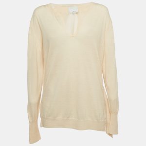 3.1 Phillip Lim Beige Wool Blend V-neck Sweater M, Sweaters & Cardigans - Luxury Closet catalog