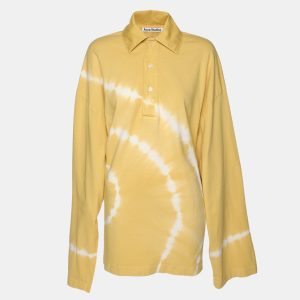 Acne Studios Yellow/White Tie Dye Cotton Oversized T-Shirt S, Shirts & Tops - Luxury Closet catalog