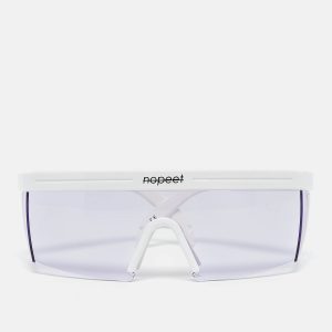 NoPeet White/Purple Haze Shield Sunglasses, Sunglasses - Luxury Closet catalog