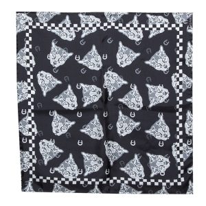 Aigner Black Animal Motif Print Silk Scarf, Scarves & Shawls - Luxury Closet catalog