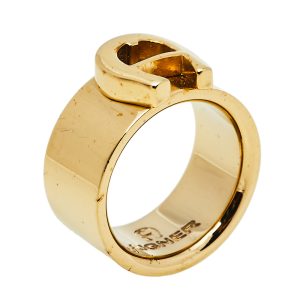 Aigner Gold Tone Logo Band Ring Size EU 54.5, Jewelry - Luxury Closet catalog