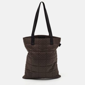 Aigner Brown/Black Logo Printed Nylon Tote, Tote Handbags - Luxury Closet catalog