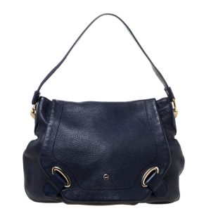 Aigner Blue Leather Flap Hobo, Shoulder Bags - Luxury Closet catalog