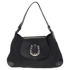 Aigner Black Signature Canvas and Leather Hobo, Shoulder Bags - Luxury Closet catalog