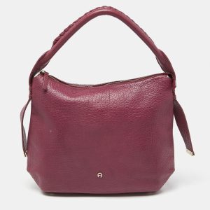 Aigner Pink Leather Zip Hobo, Shoulder Bags - Luxury Closet catalog