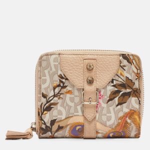 Aigner Multicolor Floral Print Coated Canvas and Leather Zip Compact Leather, Wallets & Money Clips - Luxury Closet catalog