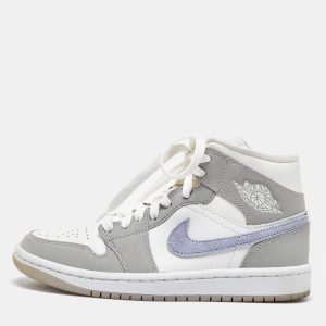 Air Jordans Grey/White Leather Air Jordan 1 Mid Wolf Grey Sneakers Size 35.5, Athletic Shoes & Sneakers - Luxury Closet catalog