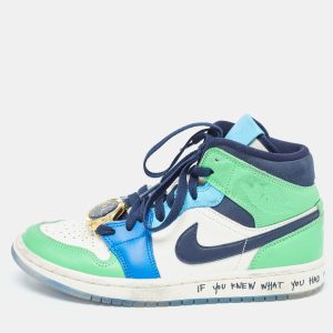 Air Jordan X Melody Ehsani Multicolor Leather Jordan 1 Mid SE Fearless Sneakers Size 38, Athletic Shoes & Sneakers - Luxury Closet catalog