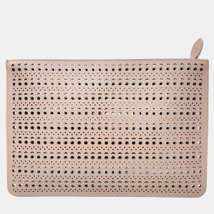 Alaia Beige Leather Clutch, Clutches & Special Occasion Bags - Luxury Closet catalog
