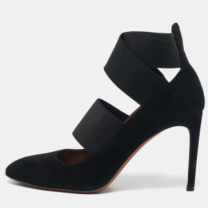 Alaia Black Suede and Elastic Cross Strap Pumps Size 38, Pumps - Luxury Closet catalog