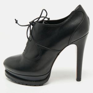 Alaia Black Leather Lace Up Platform Booties Size 40, Boots - Luxury Closet catalog