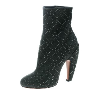 Alaia Grey Suede Studs Embellished Ankle Boots Size 37, Boots - Luxury Closet catalog