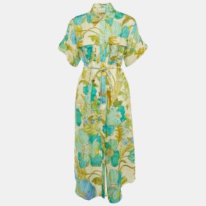 Alemais Multicolor Floral Print Linen Janis Belted Shirt M, Dresses - Luxury Closet catalog