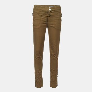 Alexander McQueen Khaki Green Button Detail Pants S, Clothing - Luxury Closet catalog