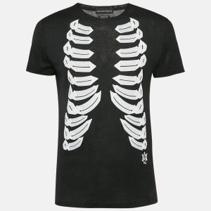 Alexander McQueen Black Ribcage Print Cotton T-Shirt M, Shirts & Tops - Luxury Closet catalog